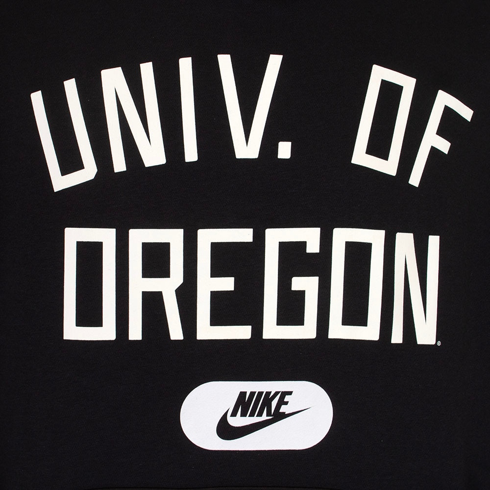 Interlocking UO, Nike, Black, Hoodie, Cotton Blend, Men, Fleece, Natural, Sweatshirt, Pullover, 966672